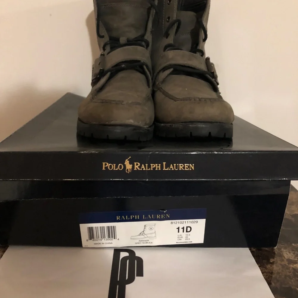 Ronnie Fieg x Polo Ralph Lauren Grey Ranger “Cookie” Boots - Picture 3 of 13